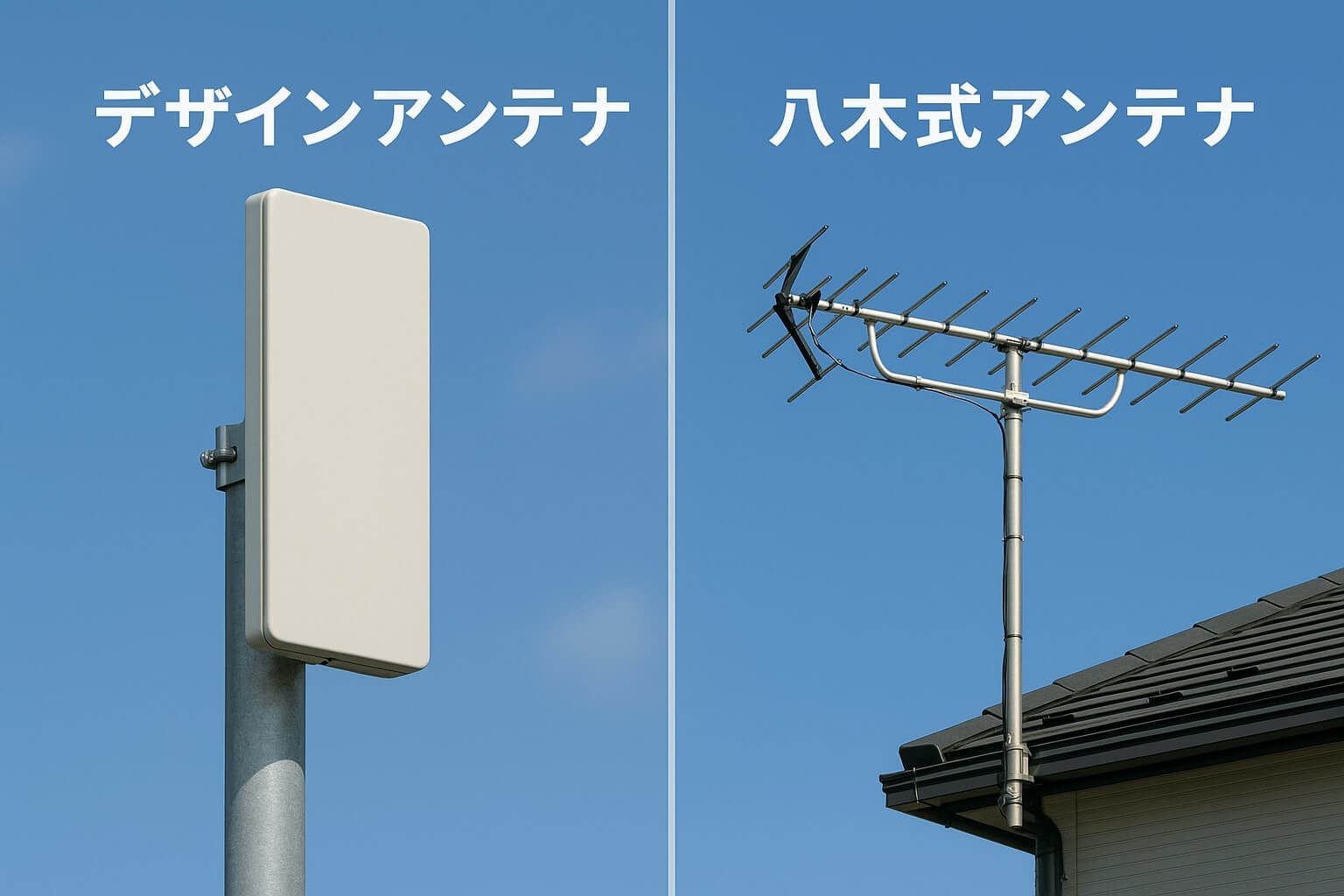 デザインアンテナと従来型アンテナのちがい