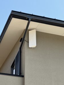 滋賀県米原市N様邸 外壁に取り付けたデザインアンテナの仕上がり