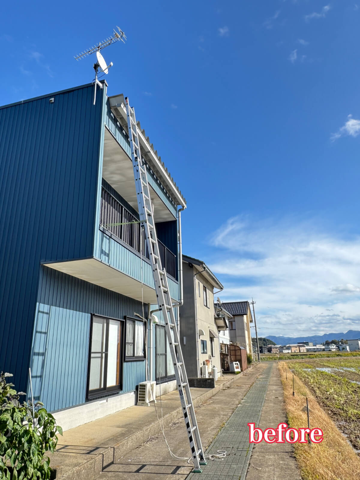 福井市賃貸物件 故障したアンテナの修理施工