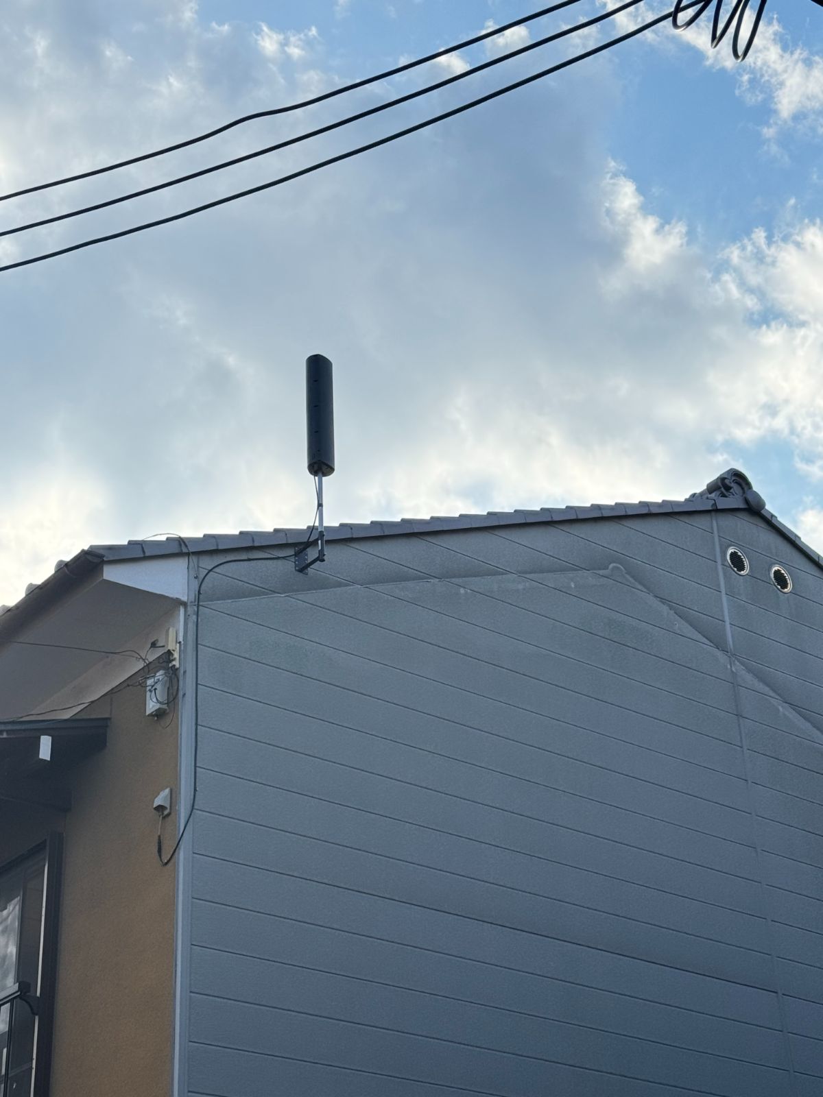 京都府京都市・S様邸。八木式アンテナ2基からユニコーンアンテナ1基へ取替工事