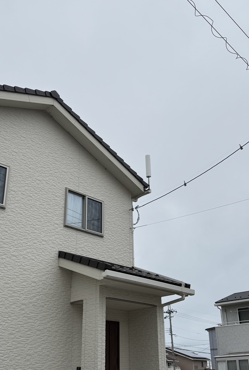 光テレビから切替後のユニコーンアンテナ設置全景