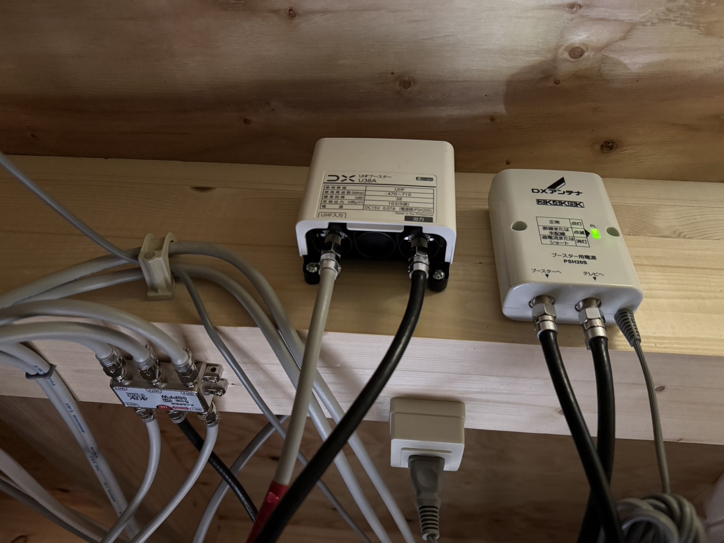 ブースターや分配器など宅内アンテナ機器の設置状況