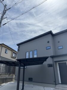 滋賀県湖南市 新築住宅 外観 アンテナ設置工事