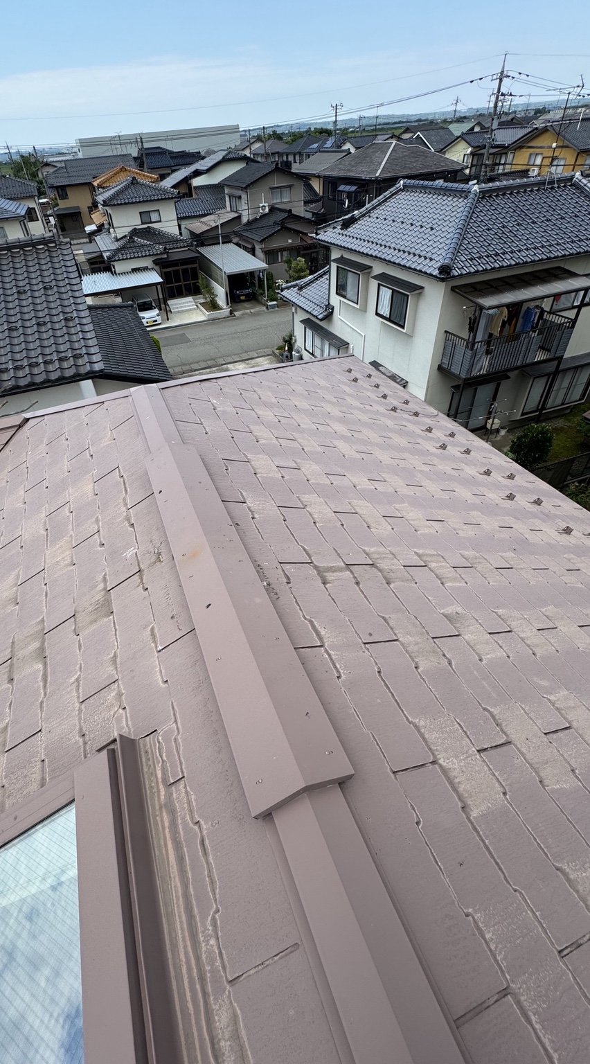 アンテナ撤去後の屋根上