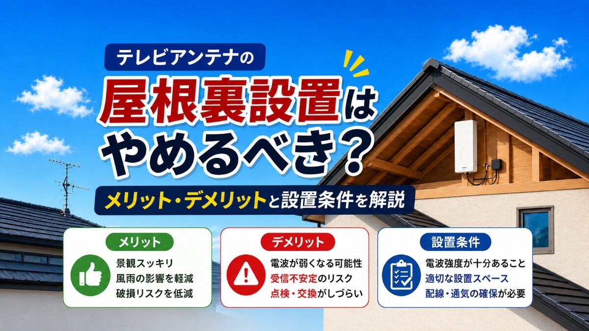 屋根裏設置のメリットとデメリット