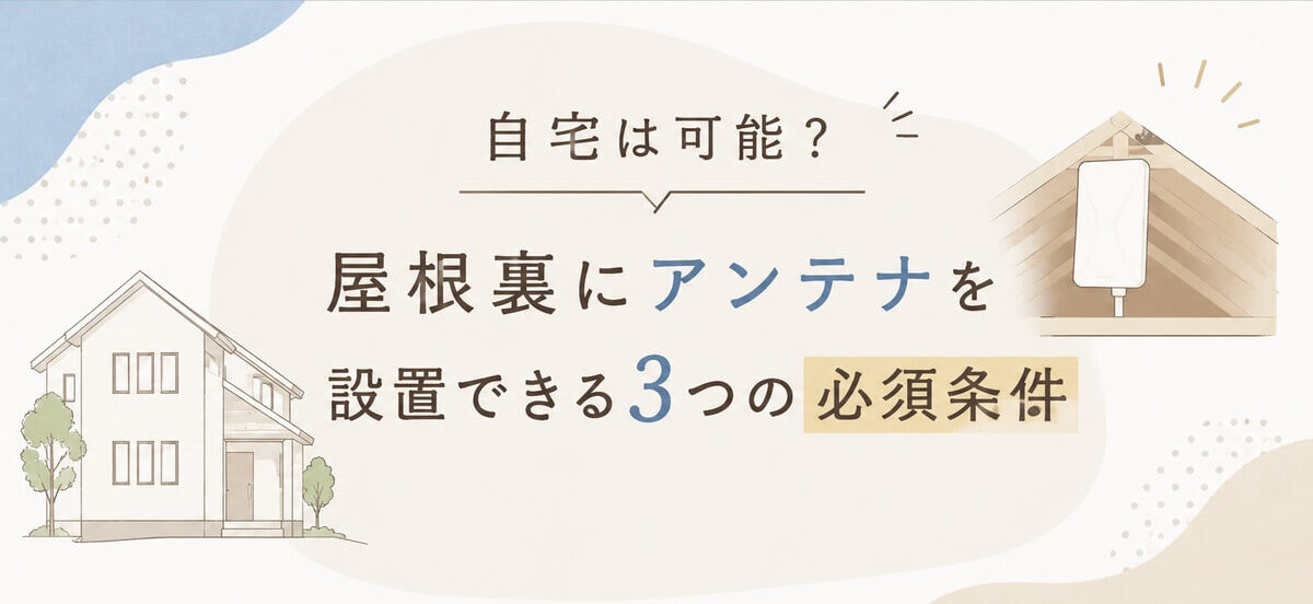 屋根裏にアンテナ設置の条件