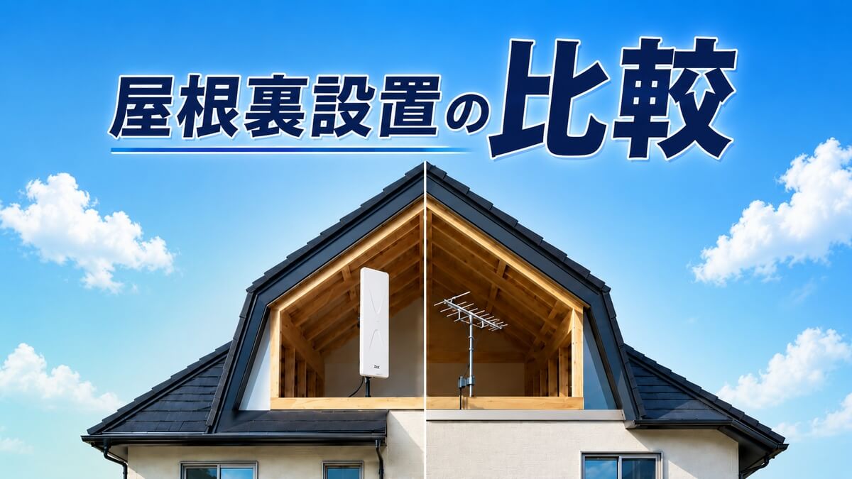 屋根裏設置の比較イメージ